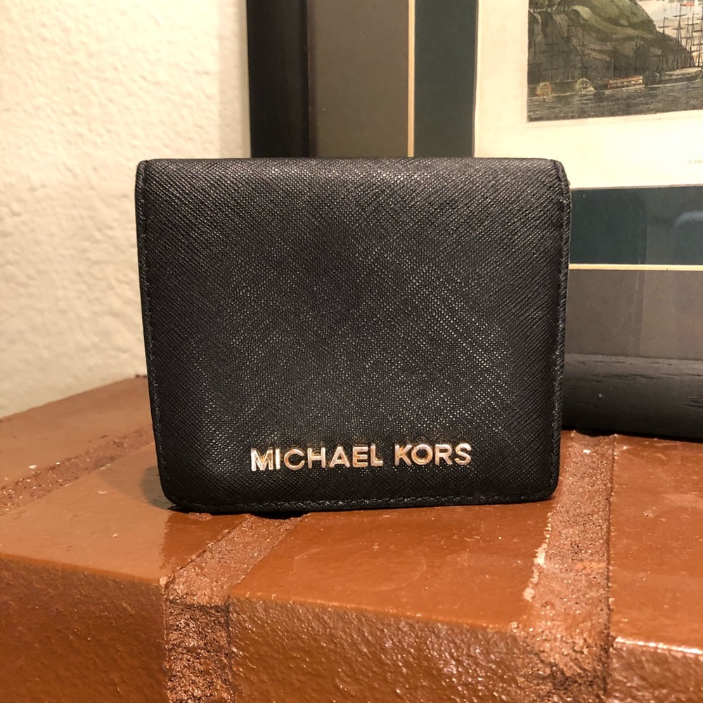 Michael Kors Small Black Leather Wallet